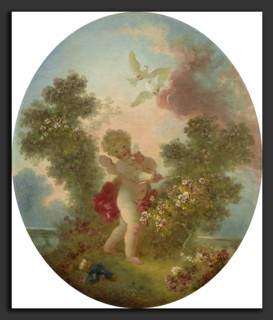 Jean-Honoré Fragonard, Love the Sentinel, French, 1732 - 1806, c. 1773-1776, oil on canvas
