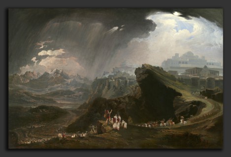 John Martin (British, 1789 - 1854), Joshua Commanding the Sun to Stand Still upon Gibeon, 1816, oil