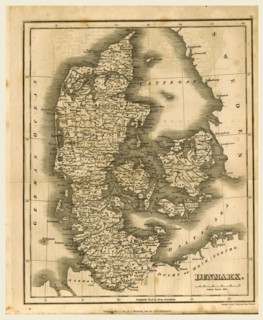 Map of Denmark, 1819, J. Mawman