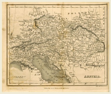 Map Austria, 1819, J. Mawman