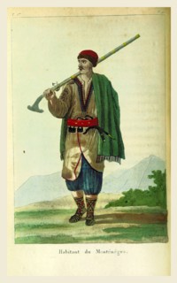 Montenegro man, 19th century engraving