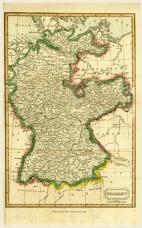 Map of Germany by Thomas Kelly, 1742-1812