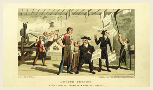 The printing office, the printer The Tour of Doctor Prosody, in search of the antique and