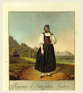 A collection of Swiss Costumes, in miniature, designed by Reinhardt, Interlaken, Switzerland, 19th