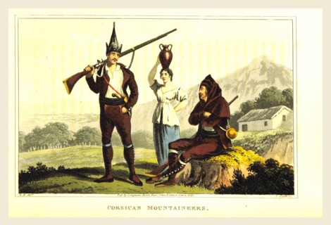 Corsican Mountaineers, Sketches of Corsica, 1823