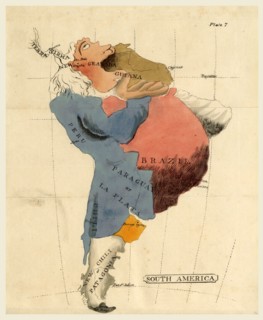 South America, Memoria Philosophica, 19th century engraving