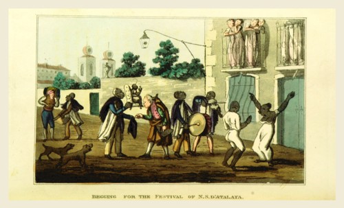 Begging for the festival of N.S. D'Atalaya, Sketches of Portuguese life, manners, costume and
