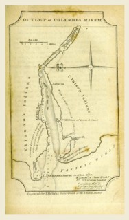 Columbia river map, A Geographical Description of the United States with the contiguous British and