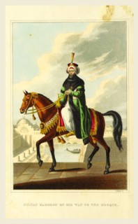 Sultan Mahmood, Constantinople in 1828, Istanbul, Turkey, 19th century engraving
