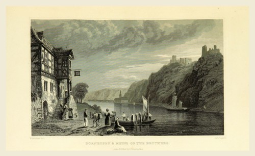 Bornhofen, Tombleson's Views of the Rhine, Germany, 19th century engraving