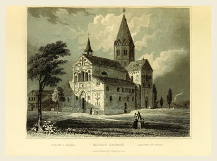 Sinzig Church, Germany, Tombleson's Views of the Rhine, 19th century engraving