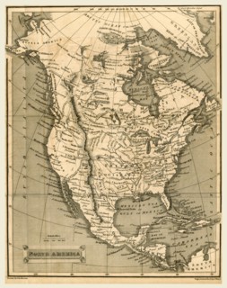 North America map, The General Gazetteer  The eighteenth edition, with very considerable additions
