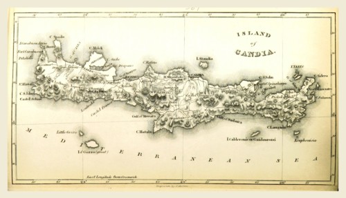 Island of Candia, History of the Greek Revolution, 19th century engraving, Crete, Greece