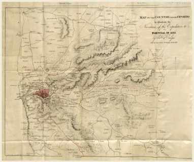 Map of Oporto, Narrative of the expedition to Portugal in 1832, under the orders of his Imperial