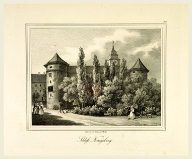 Representations of old Prussian Castles drawn by Countess Dohna, Castle Konigsberg, Darstellungen