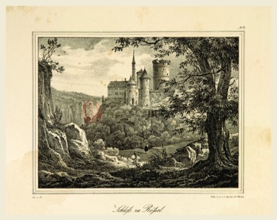 Representations of old Prussian Castles drawn by Countess Dohna, Castle Rofsel, Darstellungen alter
