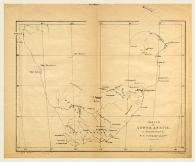 Map, Prospectus of an Expedition into the Interior of South Africa from Dalagoa Bay, etc. By W. D.