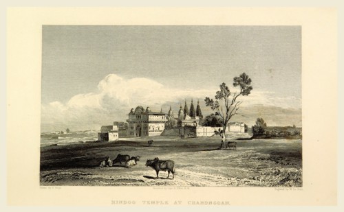 Hindoo temple, Chandngoan, Views in India, China, and on the Shores of the Red Sea, drawn by Prout,