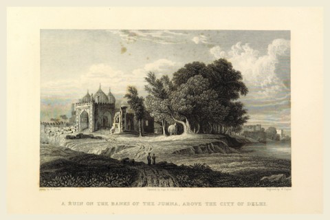 Banks of the Jumna, Delhi, Views in India, China, and on the Shores of the Red Sea, drawn by Prout,