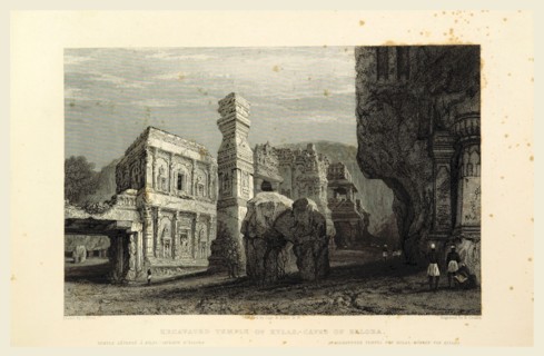 Temple Kylas, Caves of Ellora, Views in India, China, and on the Shores of the Red Sea, drawn by