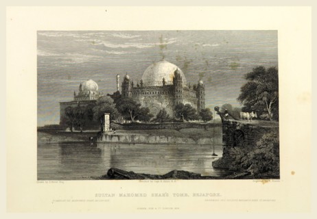 Sultan Mahomed Shah's Tomb, Bejapore, 19th century engraving