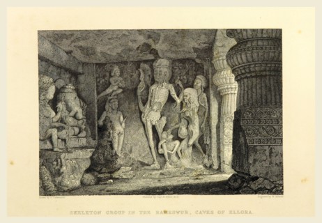 Skeleton group Rameswur, caves of Ellora, Views in India, China, and on the Shores of the Red Sea,