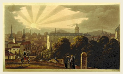 Madrid in 1835. Sketches of the Metropolis of Spain and its inhabitants, 19th century engraving