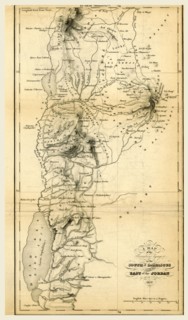 Map countries south of Damascus and east of Jordan, 19th century engraving