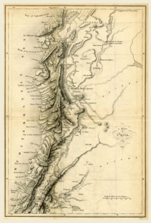 Map of Syria, 1837, 19th century engraving