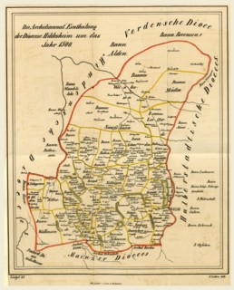 Map Hildesheim around 1500