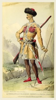 Circassian warrior, Travels in Circassia, Krim Tartary, &c, including a steam voyage down the