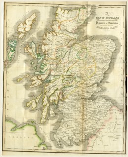 A History of the Highlands and of the Highland Clans, Map of Scotland, 19th century engraving