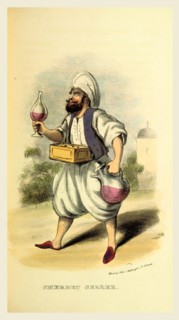 Sherbet seller, Damascus and Palmyra, a journey to the East. With a sketch of the state and