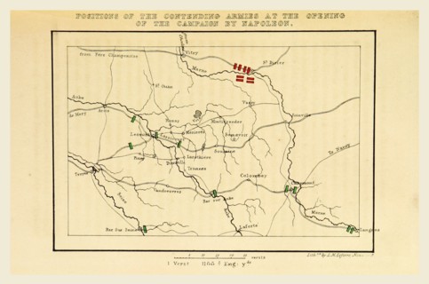 History of the Campaign in France in the year 1814, Opening of the campaign by Napoleon, map, 19th
