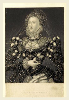 Queen Elizabeth, UK, 19th century engraving