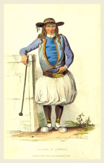 Quimper peasant, A Summer in Brittany, 19th century engraving