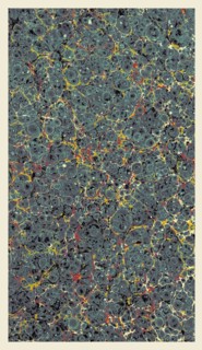 Background, 19th century lithograph, marbled paper