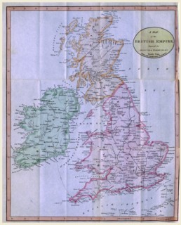 British Empire map, 19th century engraving