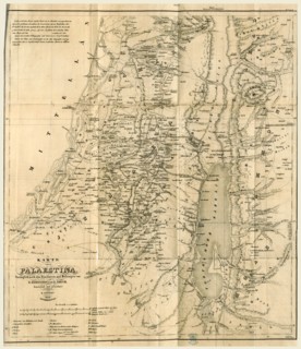 Map, Biblical Researches in Palestine, Mount Sinai, A journal of travels in the year 1838, by E.