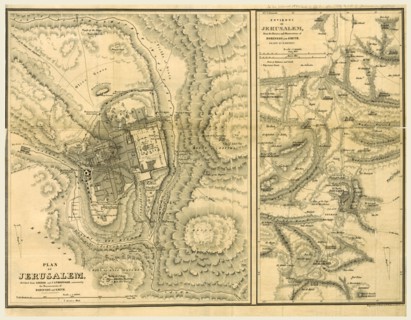 Map of Jerusalem, Biblical Researches in Palestine, Mount Sinai, and Arabia Petra. A journal of