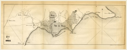Kabylie or Kabylia, is a region in the north of Algeria, 1833, map, 19th century engraving