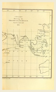 Chart shewing of the Tracks of the Nemesis, 1841 Narrative of the Voyages and Services of the