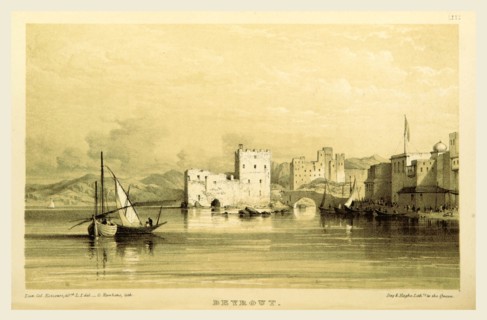 Beyrout, Narrative of the Euphrates Expedition during the years 1835-1837, 19th century engraving
