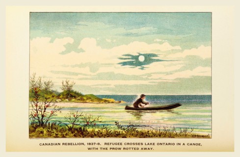 Upper Canada Sketches, Canadian rebellion 1837, 1838, Lake Ontario, 19th century engraving