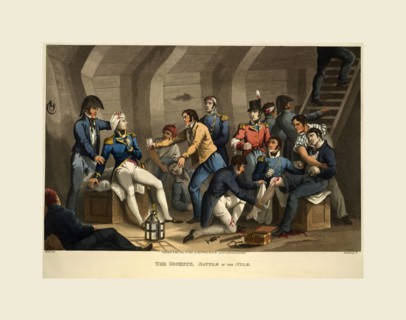 Historic, military, and naval anecdotes, The Cockpit, battle of the Nile, 19th century engraving