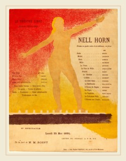 Alexandre Charpentier (French, 1856-1909), Nell Horn, 1891, 4-color lithograph with embossing