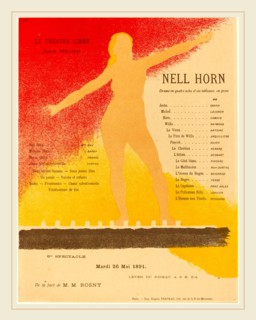 Alexandre Charpentier (French, 1856-1909), Nell Horn, 1891, 4-color lithograph with embossing