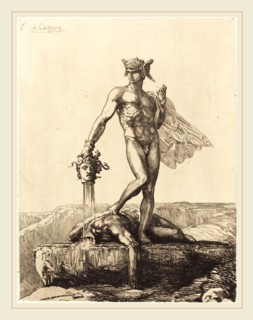FranÃ§ois-Nicolas Chifflart, Perseus, French, 1825-1901, 1865, etching with drypoint on laid paper