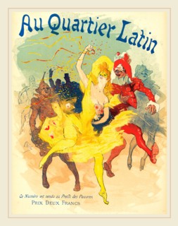 Jules Chéret (French, 1836-1932), Au Quartier Latin, 1894, color lithograph