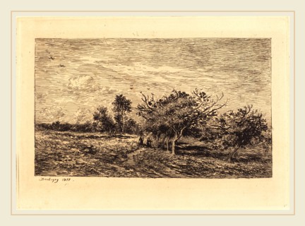 Charles-FranÃ§ois Daubigny (French, 1817-1878), Apple Trees in Auvers (Pommiers a Auvers), 1877,